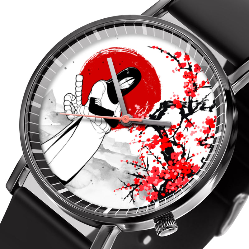 Orochimaru Leather Band Wrist Watch Japan Cherry Blossom