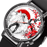 Doflamingo Leather Band Wrist Watch Japan Cherry Blossom