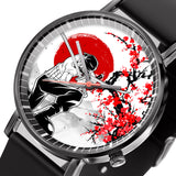 Zoro Leather Band Wrist Watch Japan Cherry Blossom