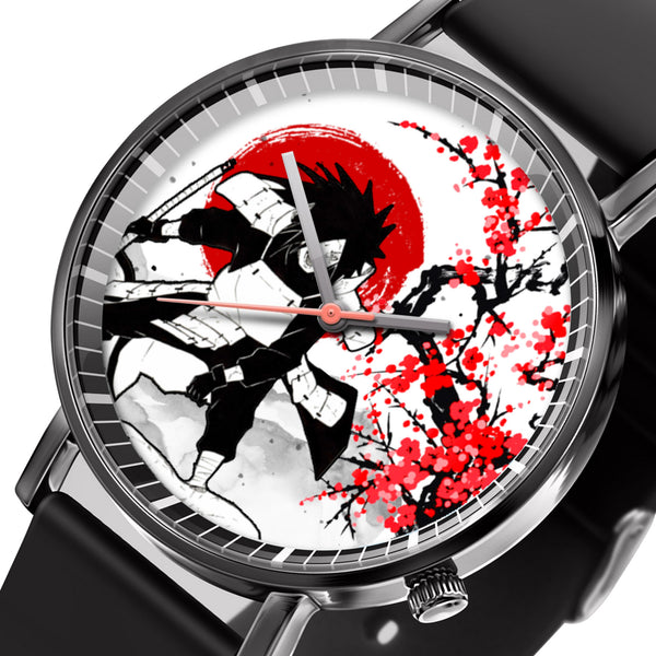 Madara Uchiha Leather Band Wrist Watch Japan Cherry Blossom