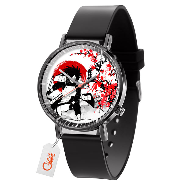 Madara Uchiha Leather Band Wrist Watch Japan Cherry Blossom