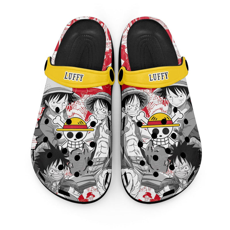 Luffy Clogs Personalized Shoes Anime Mixed Manga Style