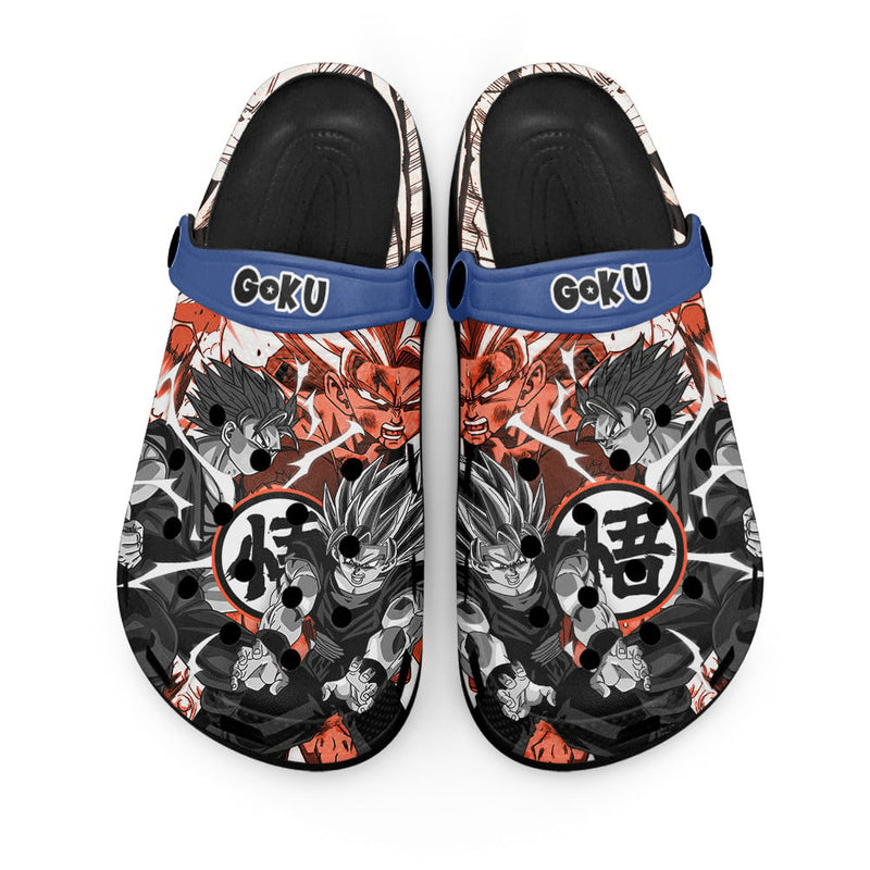 Goku Super Saiyan Clogs Shoes Manga Style Personalized