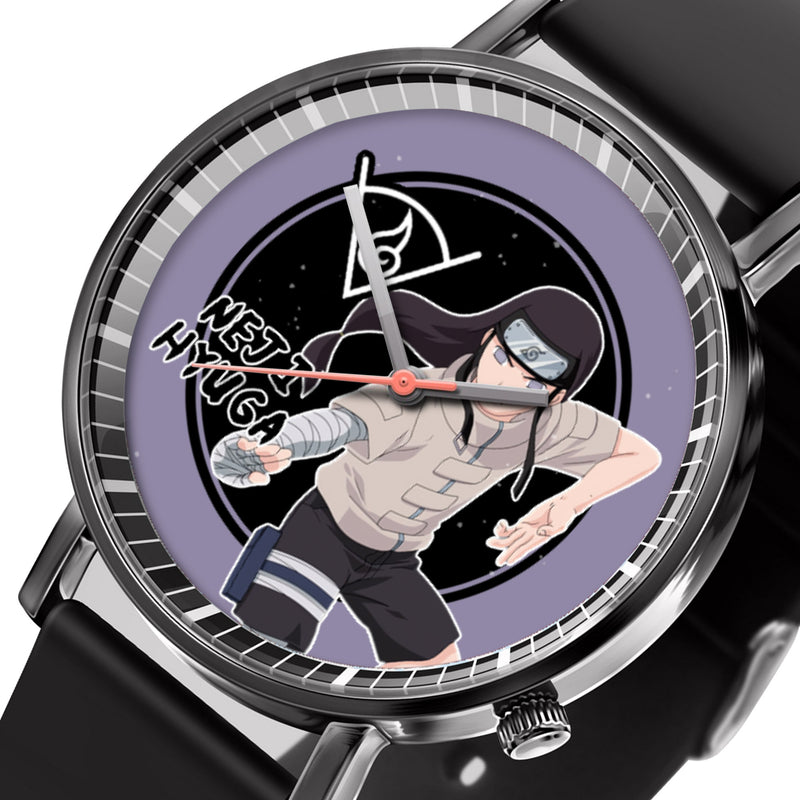 Neji Hyuga Leather Band Wrist Watch Personalized