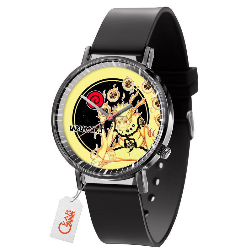 Nrt Uzumaki Bijuu Leather Band Wrist Watch Personalized