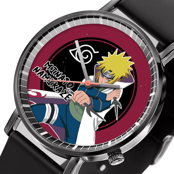 Minato Namikaze Leather Band Wrist Watch Personalized