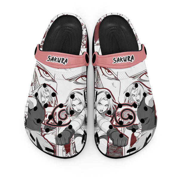 Sakura Haruno Clogs Shoes Manga Style Personalized