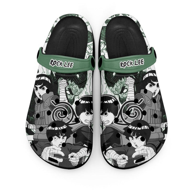 Rock Lee Clogs Shoes Manga Style Personalized