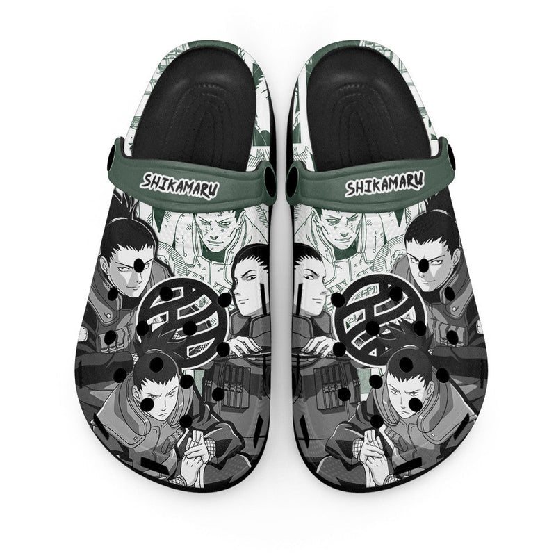 Shikamaru Nara Clogs Shoes Manga Style Personalized