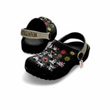 Pirate Crews Symbols Black Clogs Shoes