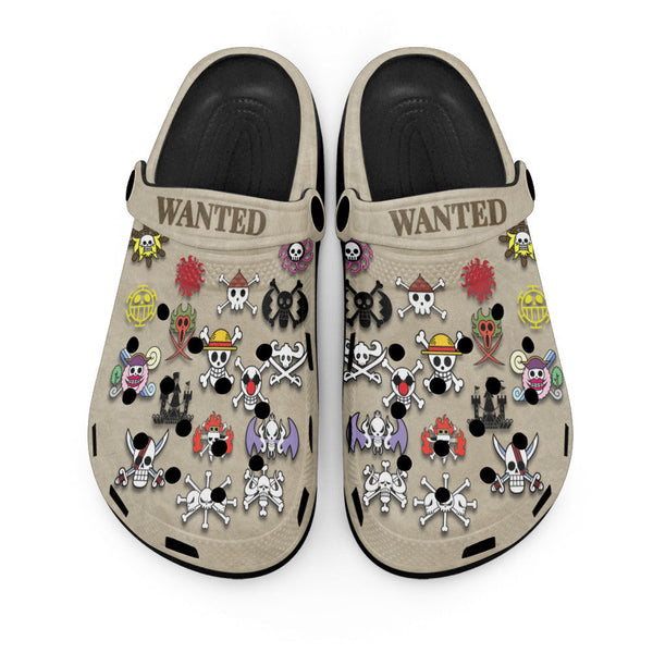 One Piece Pirates Clogs Jolly Rogers