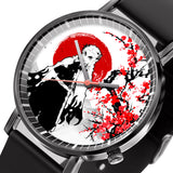 Kyojuro Rengoku Leather Band Wrist Watch Japan Cherry Blossom