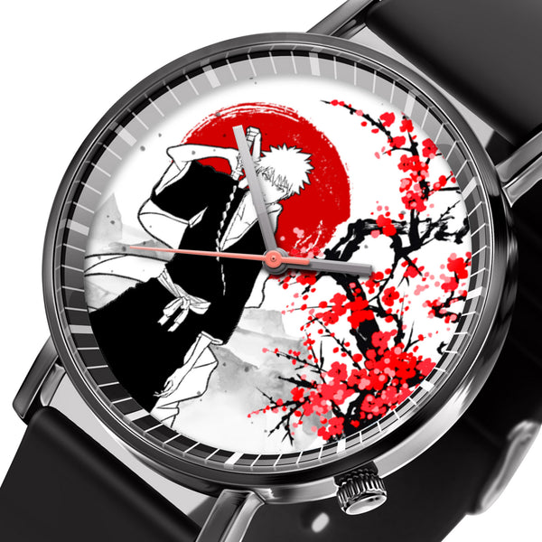 Ichigo Kurosaki Leather Band Wrist Watch Japan Cherry Blossom