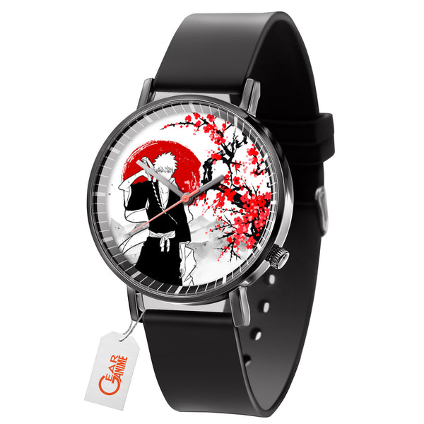 Ichigo Kurosaki Leather Band Wrist Watch Japan Cherry Blossom