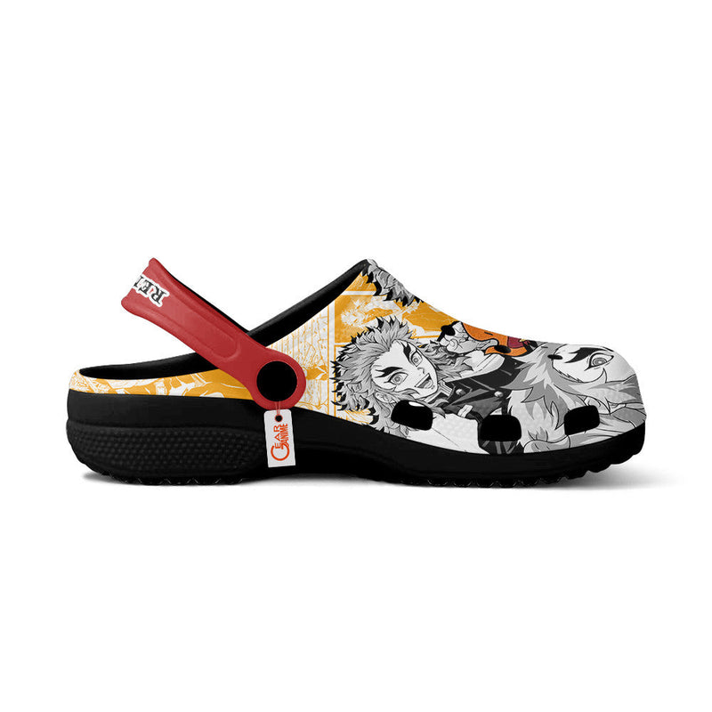 Kyojuro Rengoku Clogs Shoes Manga Style Personalized