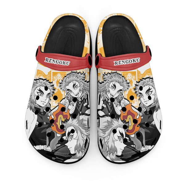 Kyojuro Rengoku Clogs Shoes Manga Style Personalized