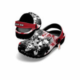 Red Riot Clogs Shoes Manga Style Personalized