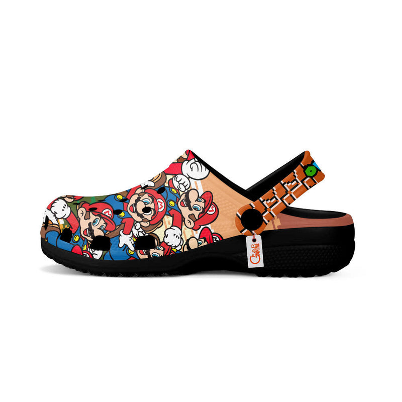 Super Mario Clogs Shoes Pattern Style