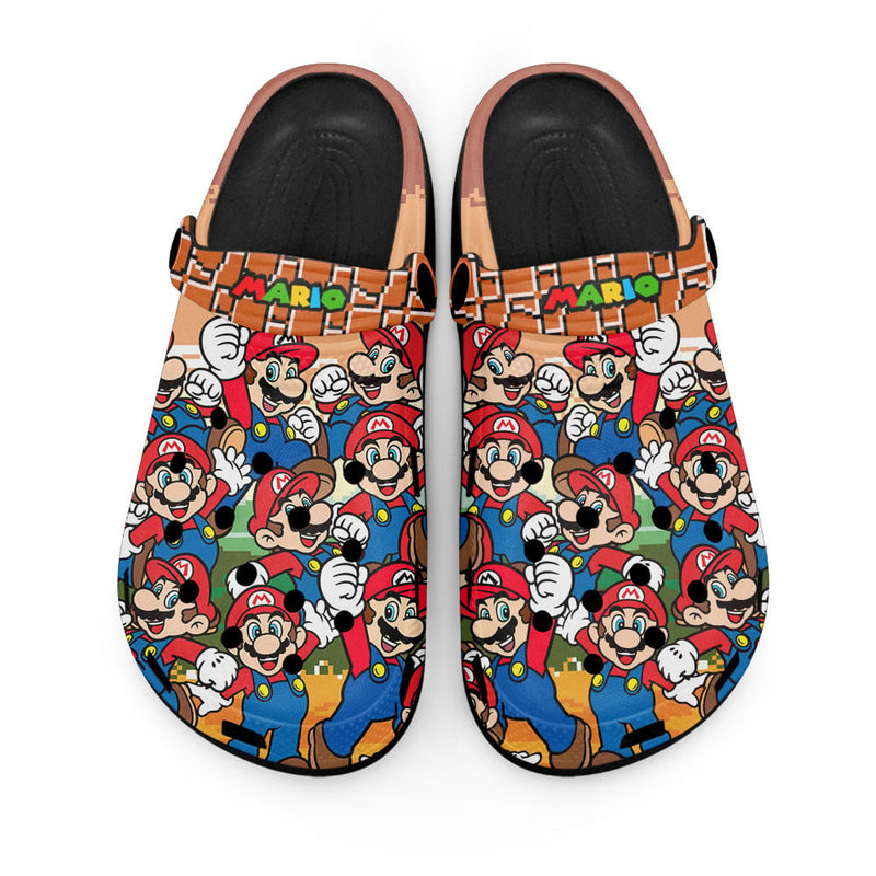 Super Mario Clogs Shoes Pattern Style