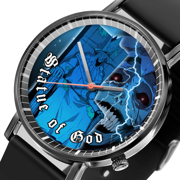 Statue of God Leather Band Wrist Watch Personalized