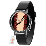 Red Riot Leather Band Wrist Watch