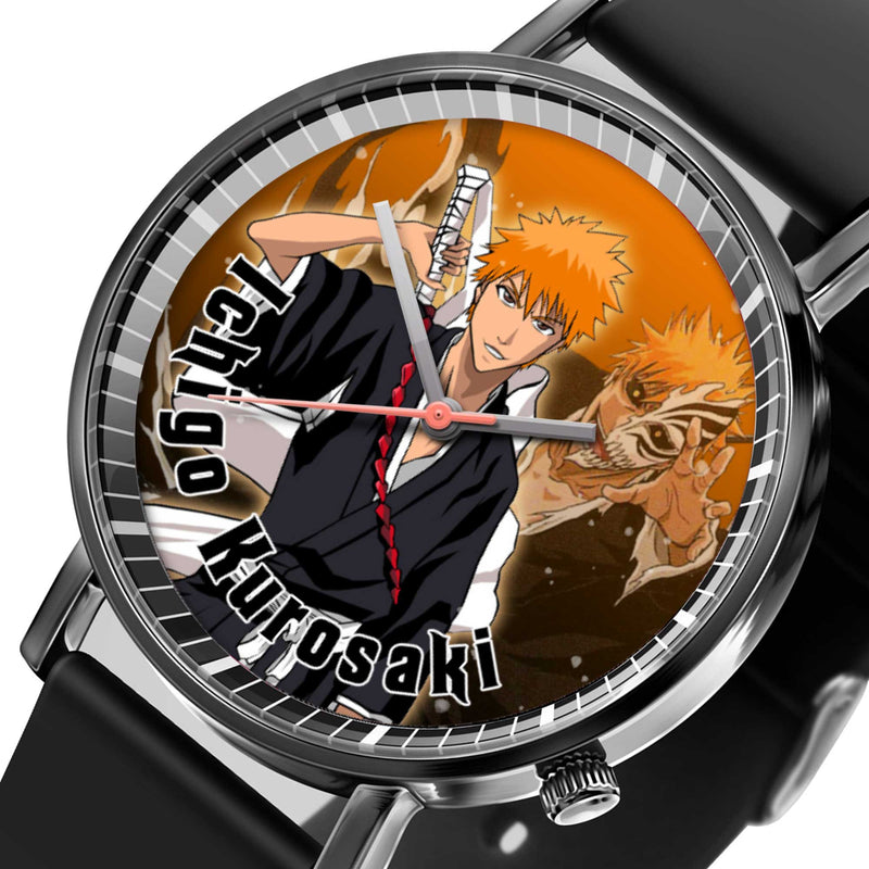 Ichigo Kurosaki Leather Band Wrist Watch