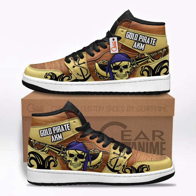 Gold Pirate AKM J1-Sneakers Custom Games Shoes