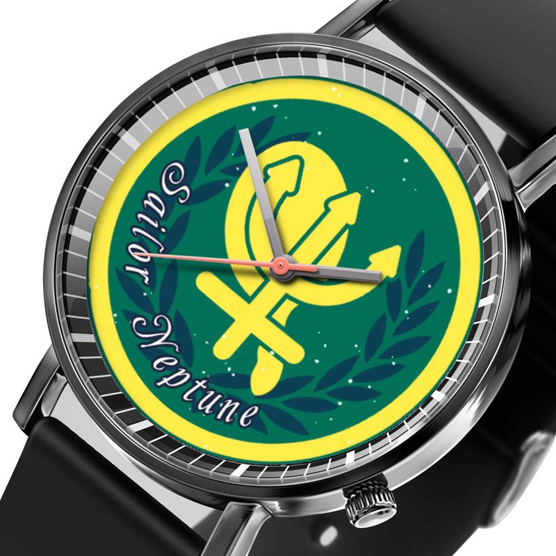 Sailor Neptune Leather Band Wrist Watch Personalized