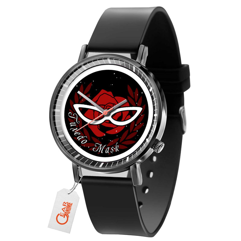 Tuxedo Mask Leather Band Wrist Watch Personalized