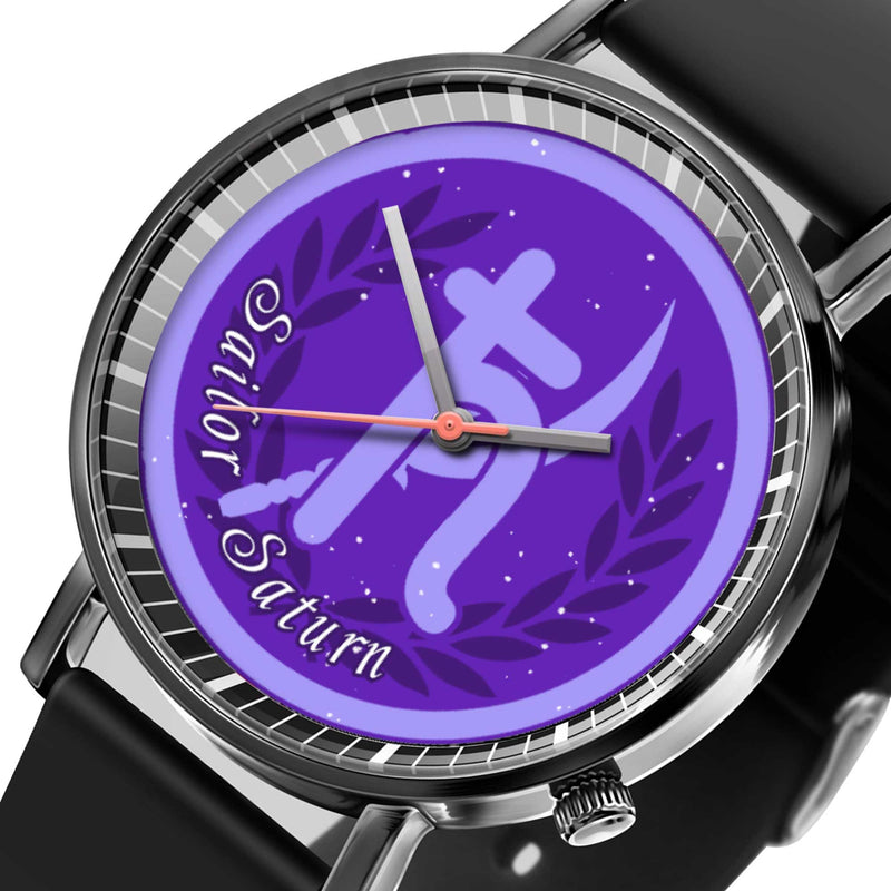 Sailor Saturn Leather Band Wrist Watch Personalized