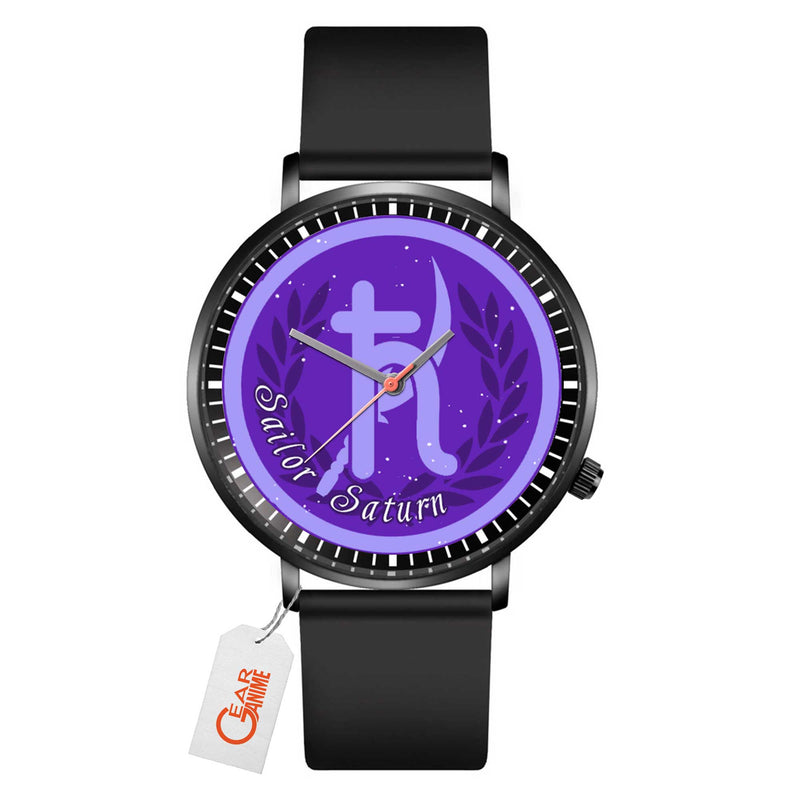 Sailor Saturn Leather Band Wrist Watch Personalized