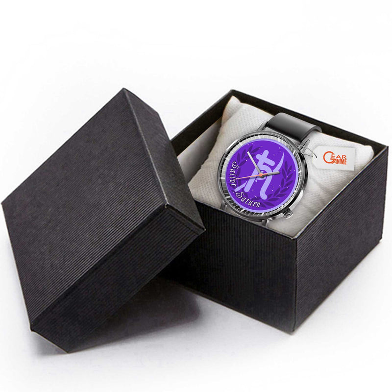 Sailor Saturn Leather Band Wrist Watch Personalized