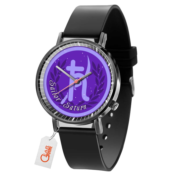 Sailor Saturn Leather Band Wrist Watch Personalized