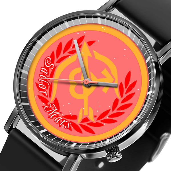 Sailor Mars Leather Band Wrist Watch Personalized