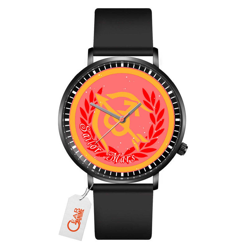 Sailor Mars Leather Band Wrist Watch Personalized