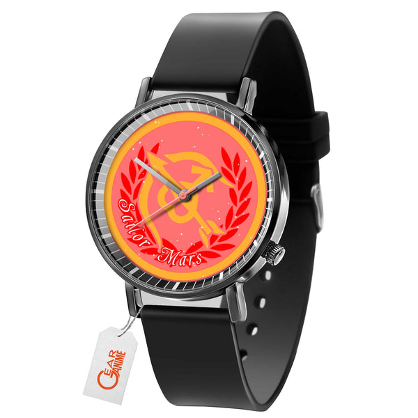 Sailor Mars Leather Band Wrist Watch Personalized