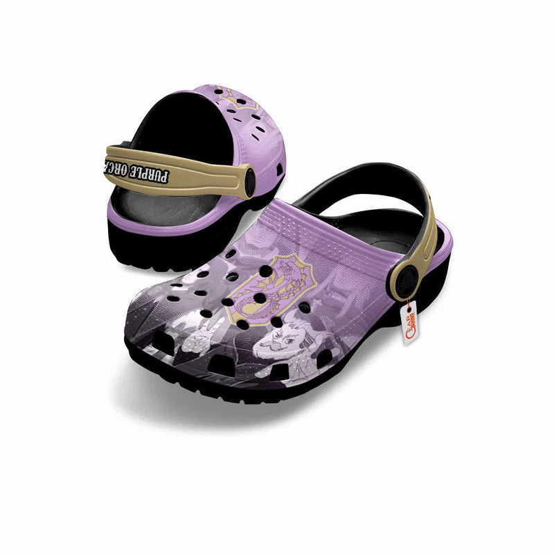 Purple Orca Clogs Shoes Personalized