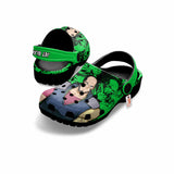 Jet Black Clogs Shoes Personalized