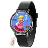 Princess Peach Leather Band Wrist Watch Personalized