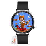 Tanooki Mario Leather Band Wrist Watch Personalized