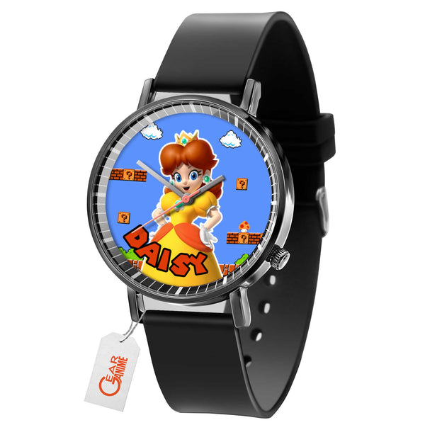 Princess Daisy Leather Band Wrist Watch Personalized