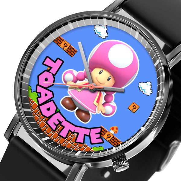 Toadette Leather Band Wrist Watch Personalized