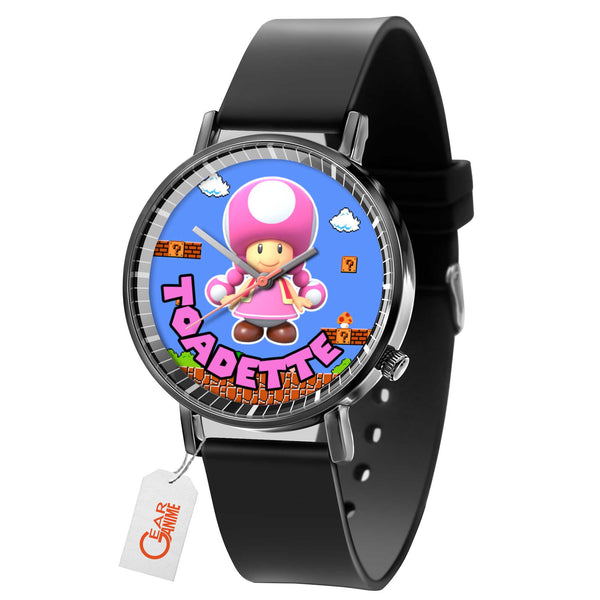 Toadette Leather Band Wrist Watch Personalized