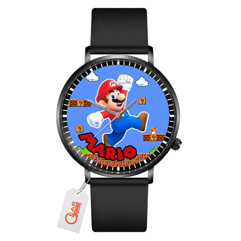 Mario Leather Band Wrist Watch Personalized