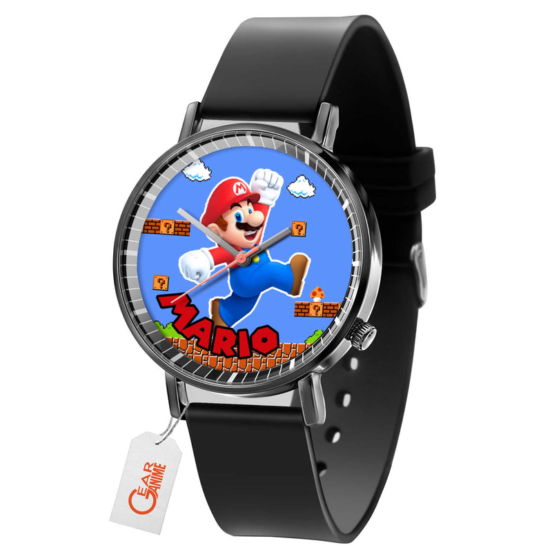 Mario Leather Band Wrist Watch Personalized