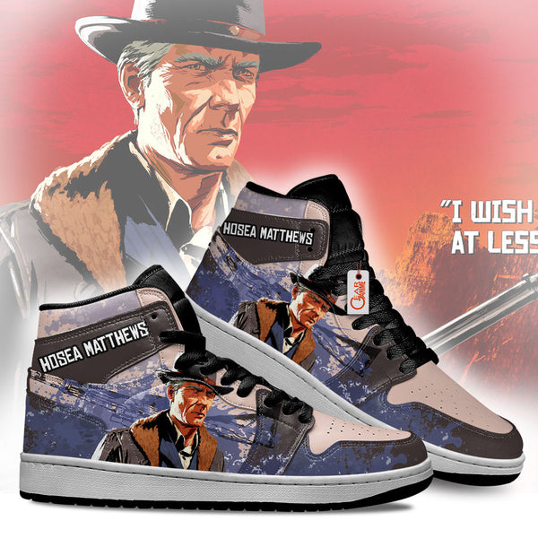 Hosea Matthews Custom Shoes Red Dead J1-Sneakers