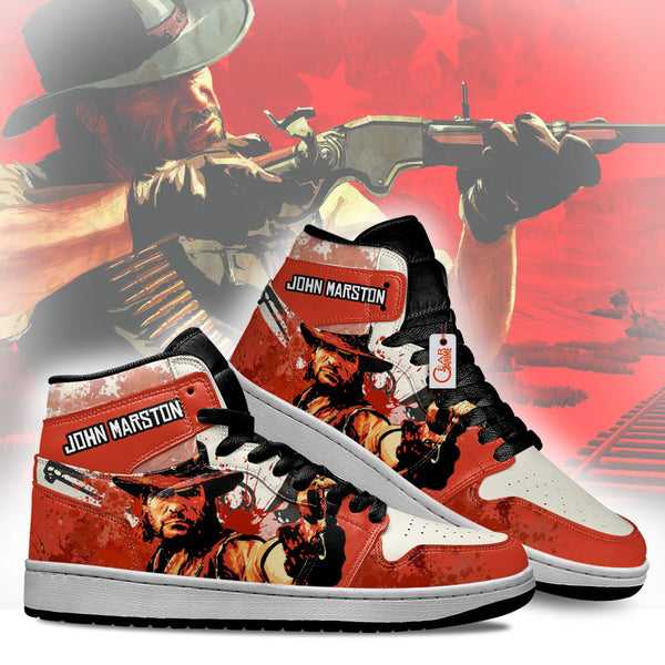 John Marston Custom Shoes Red Dead J1-Sneakers