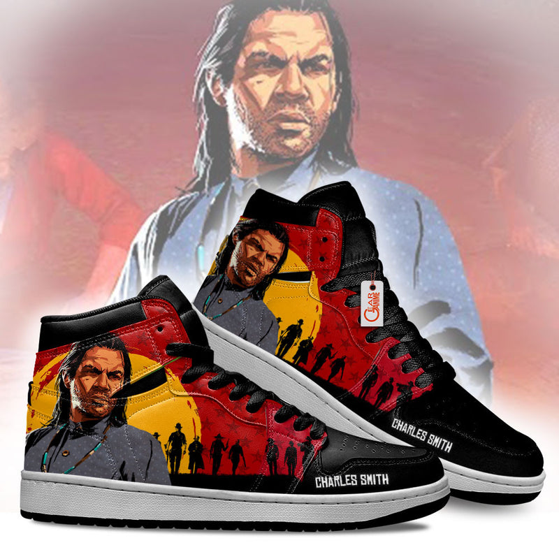 Charles Smith J1 Sneakers Custom Red Dead Redemption Shoes