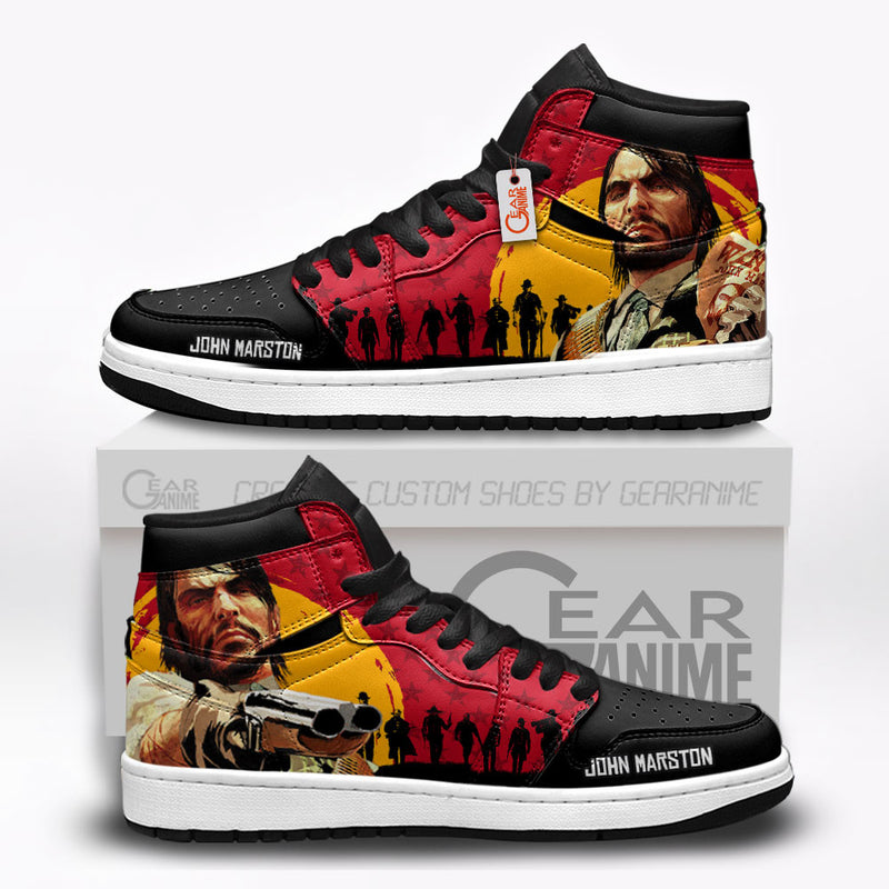 John Marston J1 Sneakers Custom Red Dead Redemption Shoes