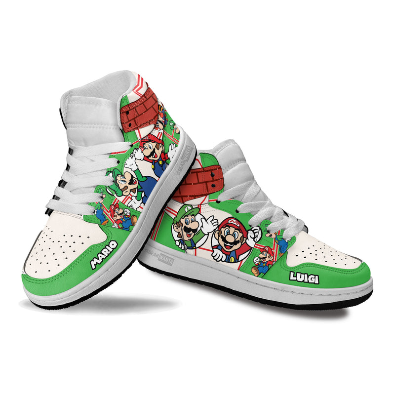 Mario and Luigi Kids Shoes Super Mario Kid Sneakers